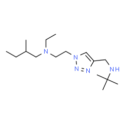 ChemSpider 2D Image | N-Ethyl-2-methyl-N-[2-(4-{[(2-methyl-2-propanyl)amino]methyl}-1H-1,2,3-triazol-1-yl)ethyl]-1-butanamine | C16H33N5