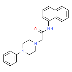ChemSpider 2D Image | N-(1-Naphthyl)-2-(4-phenyl-1-piperazinyl)acetamide | C22H23N3O