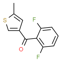 ChemSpider 2D Image | (2,6-Difluorophenyl)(5-methyl-3-thienyl)methanone | C12H8F2OS