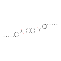 ChemSpider 2D Image | 2,6-Naphthalenediyl bis(4-pentylbenzoate) | C34H36O4