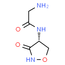 ChemSpider 2D Image | N-[(4R)-3-Oxo-1,2-oxazolidin-4-yl]glycinamide | C5H9N3O3