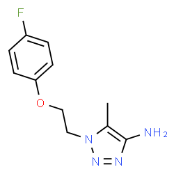 ChemSpider 2D Image | 1-[2-(4-Fluorophenoxy)ethyl]-5-methyl-1H-1,2,3-triazol-4-amine | C11H13FN4O