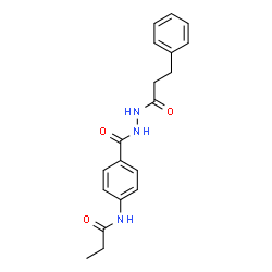 ChemSpider 2D Image | N-(4-{[2-(3-Phenylpropanoyl)hydrazino]carbonyl}phenyl)propanamide | C19H21N3O3
