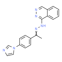 ChemSpider 2D Image | 1-(2-{1-[4-(1H-Imidazol-1-yl)phenyl]ethylidene}hydrazino)phthalazine | C19H16N6