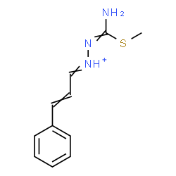 ChemSpider 2D Image | 2-[Amino(methylsulfanyl)methylene]-1-(3-phenyl-2-propen-1-ylidene)hydrazinium | C11H14N3S