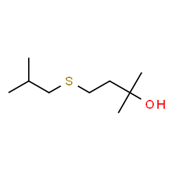 ChemSpider 2D Image | 4-(Isobutylsulfanyl)-2-methyl-2-butanol | C9H20OS