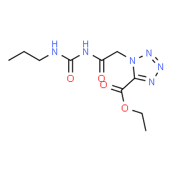 ChemSpider 2D Image | Ethyl 1-{2-oxo-2-[(propylcarbamoyl)amino]ethyl}-1H-tetrazole-5-carboxylate | C10H16N6O4