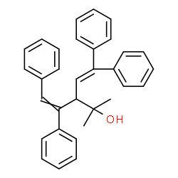 ChemSpider 2D Image | 3-(2,2-Diphenylvinyl)-2-methyl-4,5-diphenyl-4-penten-2-ol | C32H30O