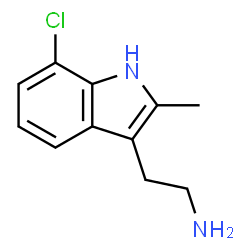 ChemSpider 2D Image | 2-(7-Chloro-2-methyl-1H-indol-3-yl)ethanamine | C11H13ClN2