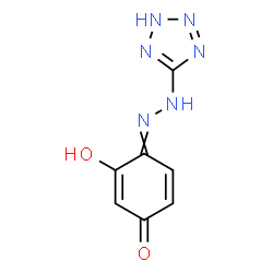 ChemSpider 2D Image | 3-Hydroxy-4-(2H-tetrazol-5-ylhydrazono)-2,5-cyclohexadien-1-one | C7H6N6O2