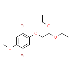 ChemSpider 2D Image | 1,4-Dibromo-2-(2,2-diethoxyethoxy)-5-methoxybenzene | C13H18Br2O4