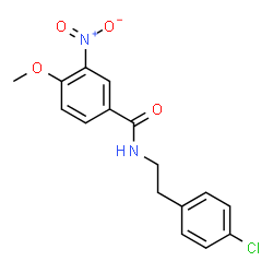 ChemSpider 2D Image | N-[2-(4-Chlorophenyl)ethyl]-4-methoxy-3-nitrobenzamide | C16H15ClN2O4