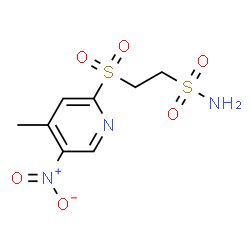 ChemSpider 2D Image | 2-[(4-Methyl-5-nitro-2-pyridinyl)sulfonyl]ethanesulfonamide | C8H11N3O6S2