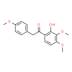 ChemSpider 2D Image | 2-Hydroxy-3,4-dimethoxy-alpha-(p-methoxyphenyl)acetophenone | C17H18O5