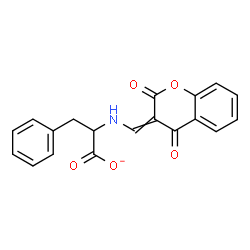 ChemSpider 2D Image | 2-{[(2,4-Dioxo-2H-chromen-3(4H)-ylidene)methyl]amino}-3-phenylpropanoate | C19H14NO5