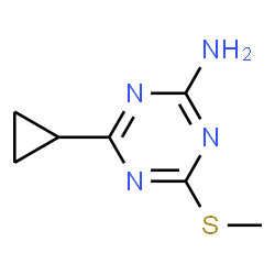 ChemSpider 2D Image | 4-cyclopropyl-6-(methylthio)-1,3,5-triazin-2-amine | C7H10N4S