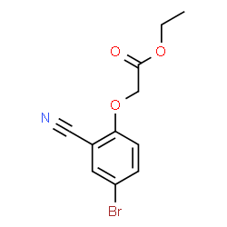 ChemSpider 2D Image | Ethyl (4-bromo-2-cyanophenoxy)acetate | C11H10BrNO3