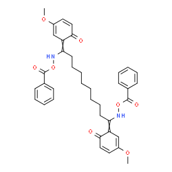ChemSpider 2D Image | 4,13-Bis(3-methoxy-6-oxo-2,4-cyclohexadien-1-ylidene)-1,16-diphenyl-2,15-dioxa-3,14-diazahexadecane-1,16-dione | C38H40N2O8