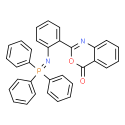 ChemSpider 2D Image | 2-(2-[(Triphenylphosphoranylidene)amino]phenyl)-4H-3,1-benzoxazin-4-one | C32H23N2O2P