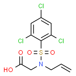ChemSpider 2D Image | N-Allyl-N-[(2,4,6-trichlorophenyl)sulfonyl]glycine | C11H10Cl3NO4S