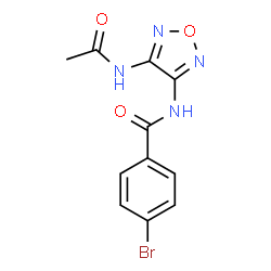 ChemSpider 2D Image | N-(4-Acetamido-1,2,5-oxadiazol-3-yl)-4-bromobenzamide | C11H9BrN4O3