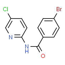 ChemSpider 2D Image | 4-Bromo-N-(5-chloro-2-pyridyl)benzamide | C12H8BrClN2O