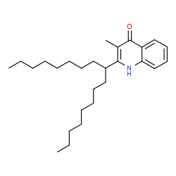 ChemSpider 2D Image | 2-(9-Heptadecanyl)-3-methyl-4(1H)-quinolinone | C27H43NO