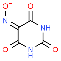 ChemSpider 2D Image | [(2,4,6-Trioxotetrahydro-5(2H)-pyrimidinylidene)amino]oxidanide | C4H2N3O4