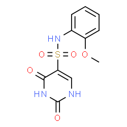 ChemSpider 2D Image | N-(2-Methoxyphenyl)-2,4-dioxo-1,2,3,4-tetrahydro-5-pyrimidinesulfonamide | C11H11N3O5S