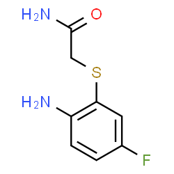 ChemSpider 2D Image | 2-[(2-Amino-5-fluorophenyl)sulfanyl]acetamide | C8H9FN2OS