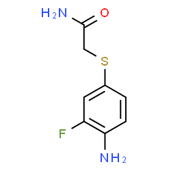 ChemSpider 2D Image | 2-[(4-Amino-3-fluorophenyl)sulfanyl]acetamide | C8H9FN2OS