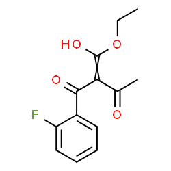 ChemSpider 2D Image | 2-[Ethoxy(hydroxy)methylene]-1-(2-fluorophenyl)-1,3-butanedione | C13H13FO4