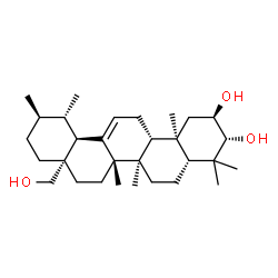 ChemSpider 2D Image | (2alpha,3beta)-Urs-12-ene-2,3,28-triol | C30H50O3