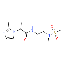 ChemSpider 2D Image | 2-(2-Methyl-1H-imidazol-1-yl)-N-{2-[methyl(methylsulfonyl)amino]ethyl}propanamide | C11H20N4O3S