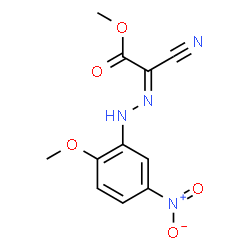 ChemSpider 2D Image | Methyl (2Z)-cyano[(2-methoxy-5-nitrophenyl)hydrazono]acetate | C11H10N4O5