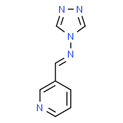 ChemSpider 2D Image | (E)-1-(3-Pyridinyl)-N-(4H-1,2,4-triazol-4-yl)methanimine | C8H7N5