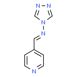 ChemSpider 2D Image | N-[(E)-Pyridin-4-ylmethylene]-4H-1,2,4-triazol-4-amine | C8H7N5