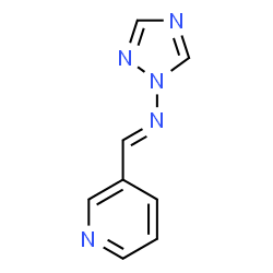 ChemSpider 2D Image | (E)-1-(3-Pyridinyl)-N-(1H-1,2,4-triazol-1-yl)methanimine | C8H7N5