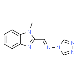 ChemSpider 2D Image | N-[(E)-(1-Methyl-1H-benzimidazol-2-yl)methylene]-4H-1,2,4-triazol-4-amine | C11H10N6