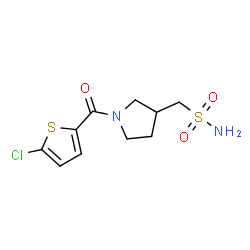 ChemSpider 2D Image | 1-{1-[(5-Chloro-2-thienyl)carbonyl]-3-pyrrolidinyl}methanesulfonamide | C10H13ClN2O3S2