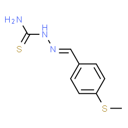 ChemSpider 2D Image | (2E)-2-[4-(Methylsulfanyl)benzylidene]hydrazinecarbothioamide | C9H11N3S2