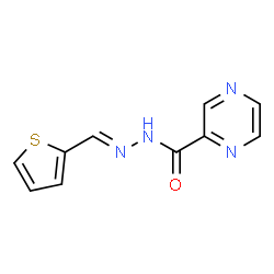 ChemSpider 2D Image | N'-[(E)-2-Thienylmethylene]-2-pyrazinecarbohydrazide | C10H8N4OS