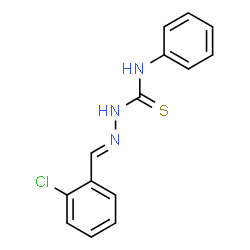 ChemSpider 2D Image | (2E)-2-(2-Chlorobenzylidene)-N-phenylhydrazinecarbothioamide | C14H12ClN3S