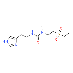 ChemSpider 2D Image | 1-[2-(Ethylsulfonyl)ethyl]-3-[2-(1H-imidazol-4-yl)ethyl]-1-methylurea | C11H20N4O3S
