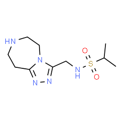 ChemSpider 2D Image | N-(6,7,8,9-Tetrahydro-5H-[1,2,4]triazolo[4,3-d][1,4]diazepin-3-ylmethyl)-2-propanesulfonamide | C10H19N5O2S