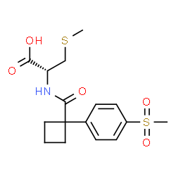 ChemSpider 2D Image | S-Methyl-N-({1-[4-(methylsulfonyl)phenyl]cyclobutyl}carbonyl)-L-cysteine | C16H21NO5S2
