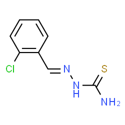 ChemSpider 2D Image | {[(2-chlorophenyl)methylidene]amino}thiourea | C8H8ClN3S