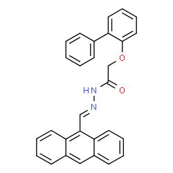 ChemSpider 2D Image | N'-[(E)-9-Anthrylmethylene]-2-(2-biphenylyloxy)acetohydrazide | C29H22N2O2
