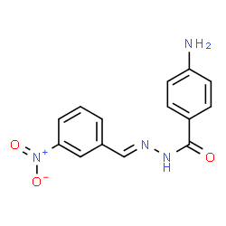 ChemSpider 2D Image | 4-Amino-N'-[(E)-(3-nitrophenyl)methylene]benzohydrazide | C14H12N4O3