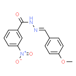 ChemSpider 2D Image | N'-[(E)-(4-Methoxyphenyl)methylene]-3-nitrobenzohydrazide | C15H13N3O4